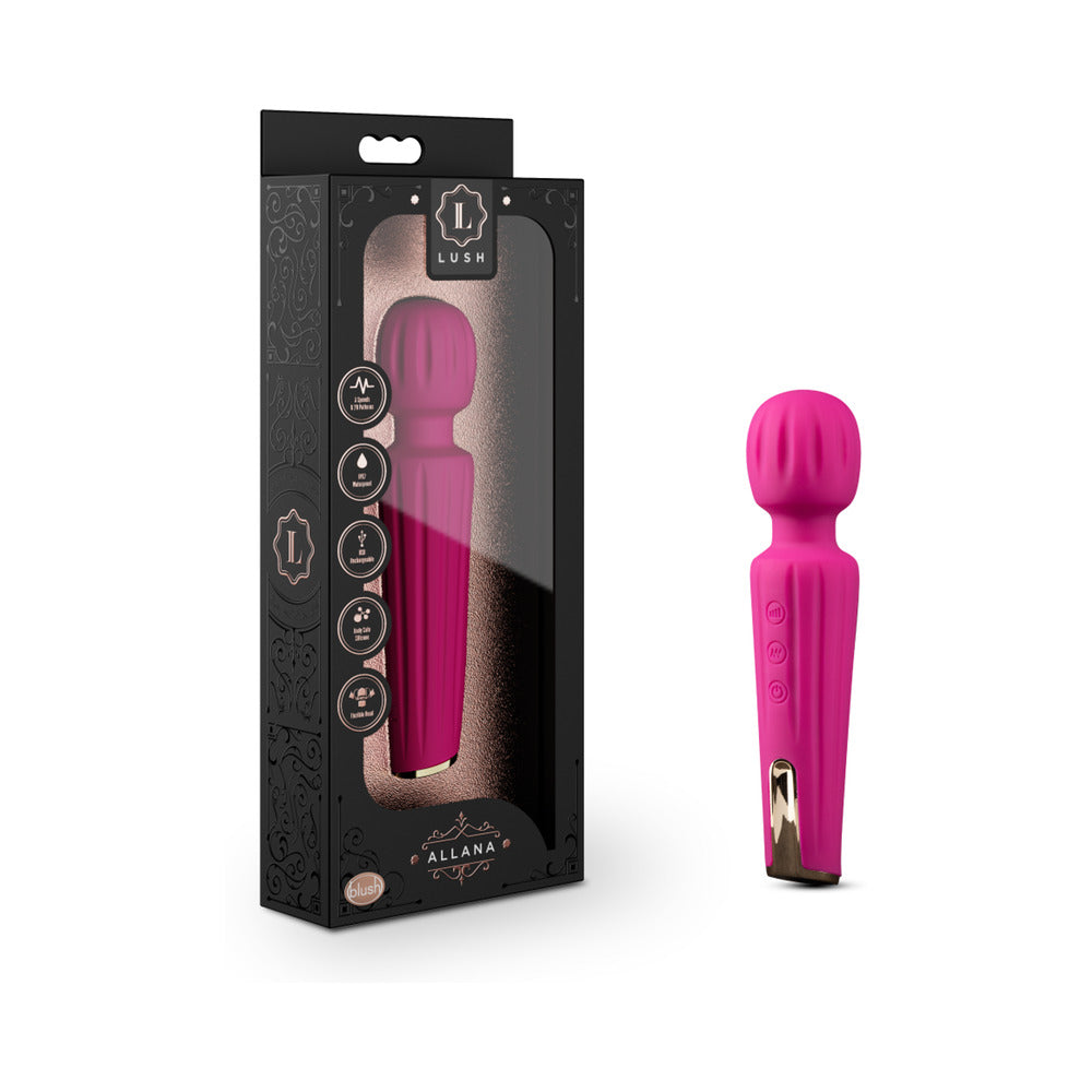 Lush Allana Rechargeable Silicone Wand Vibrator Velvet