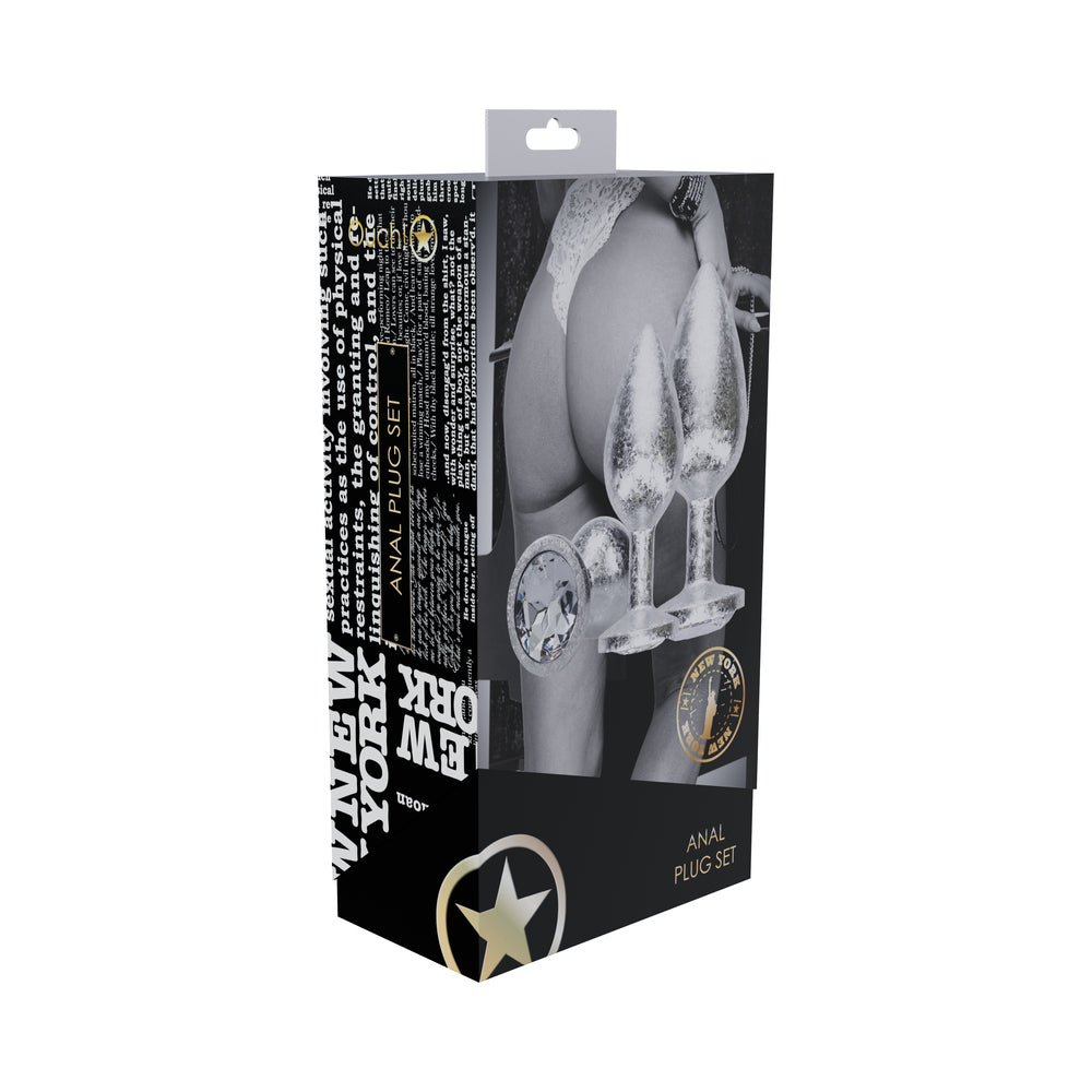 Ouch! International New York Collection Metal Anal Plug Set Silver